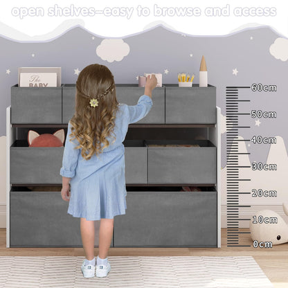Kids Storage Unit with 9 Toy Boxes