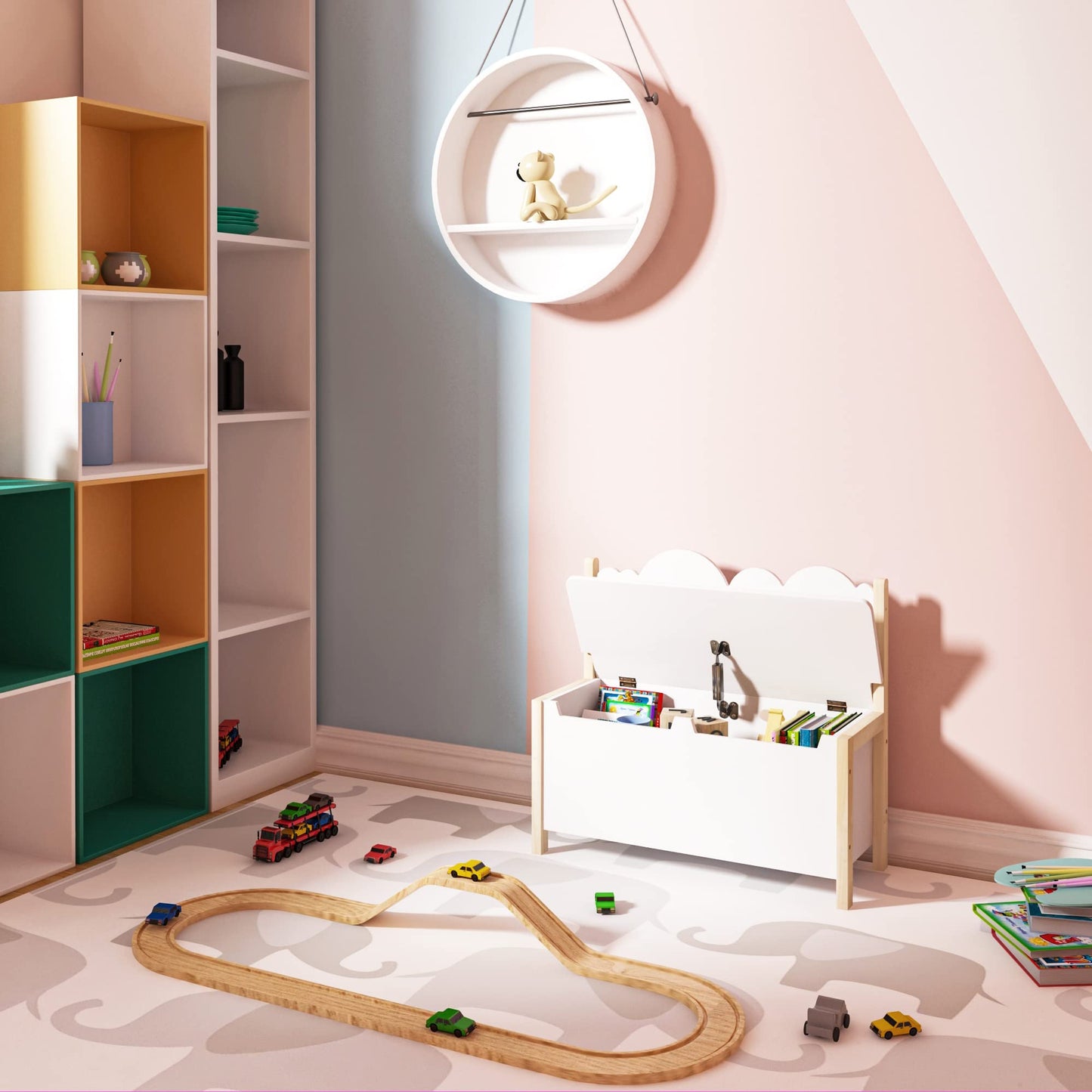 WOLTU Children's Bench with Storage Space