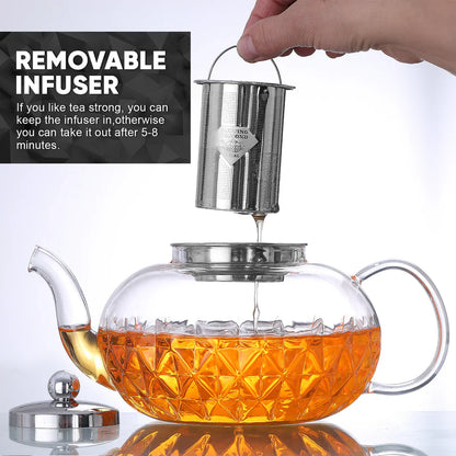 Glass Tea Pot With Removable Infuser