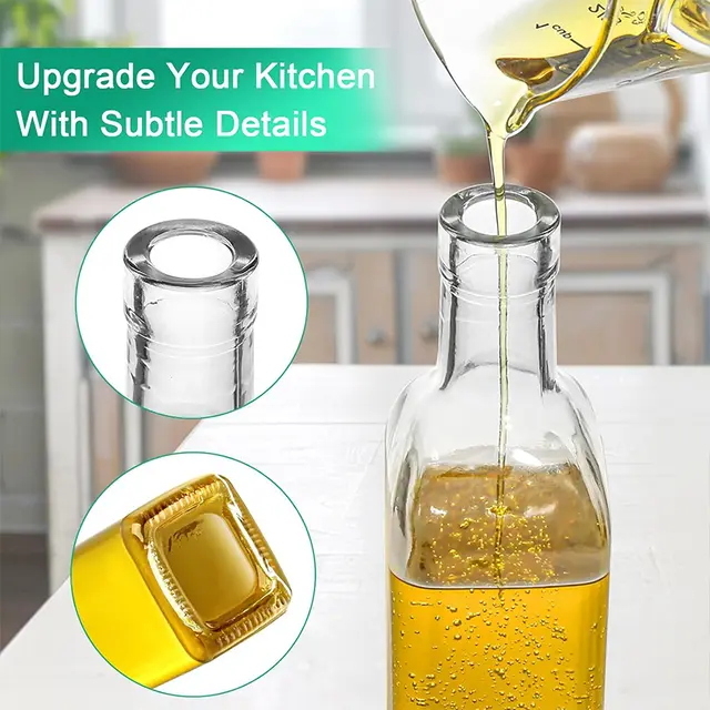 set of 2 Glass Oil Dispenser Bottles