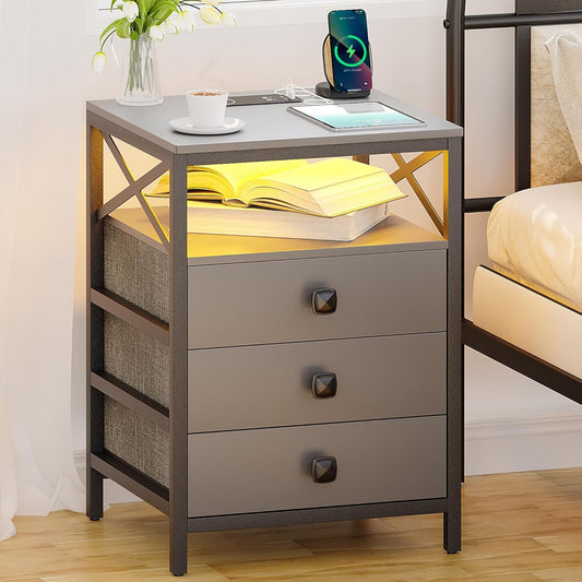 Nightstand with Wireless Charging Station1