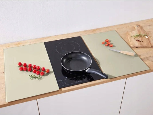 LIVARNO home Set of 2 Tempered Glass Induction Hob Cover Plates