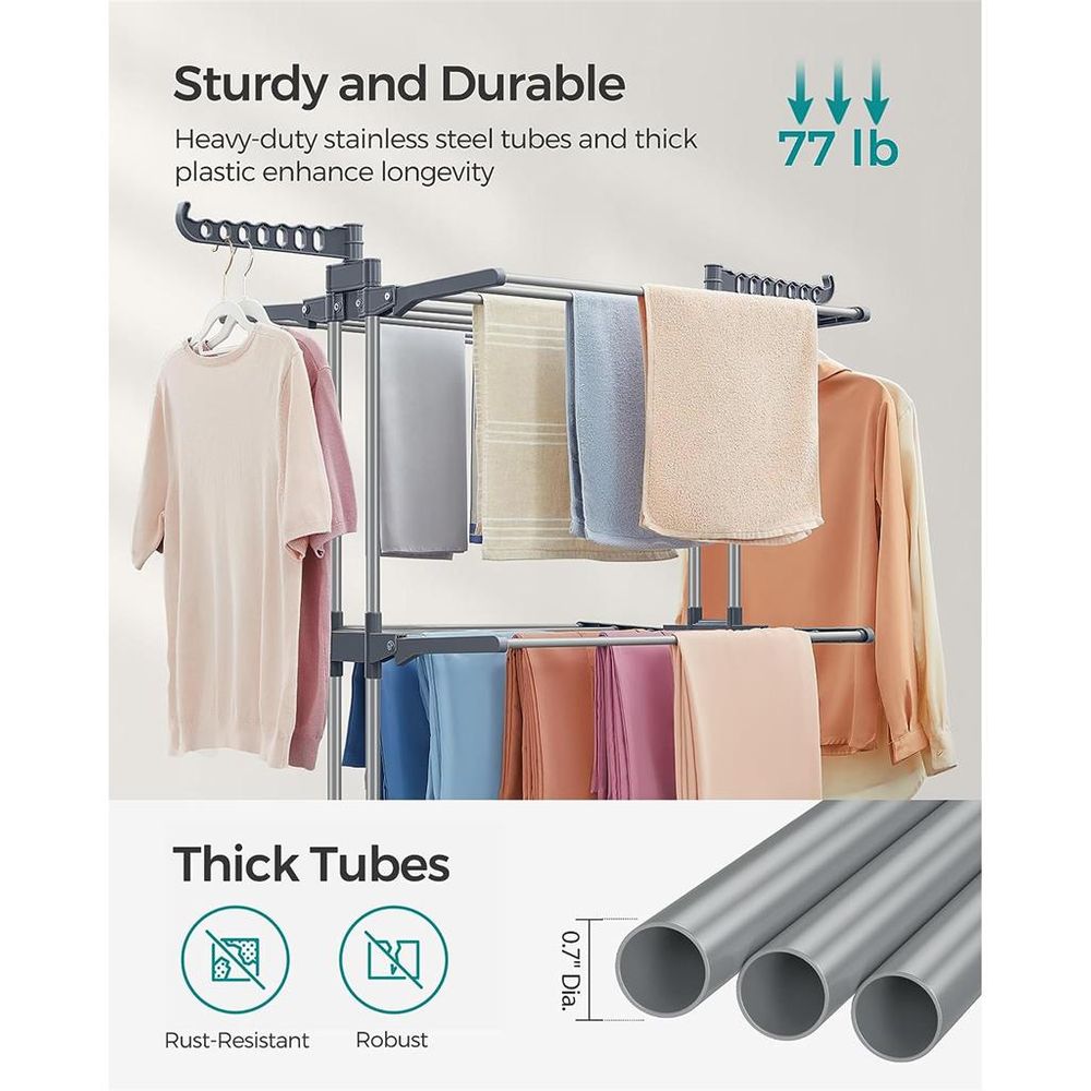 SONGMICS 4-Tier Clothes Drying Rack Stand ULLR701G01