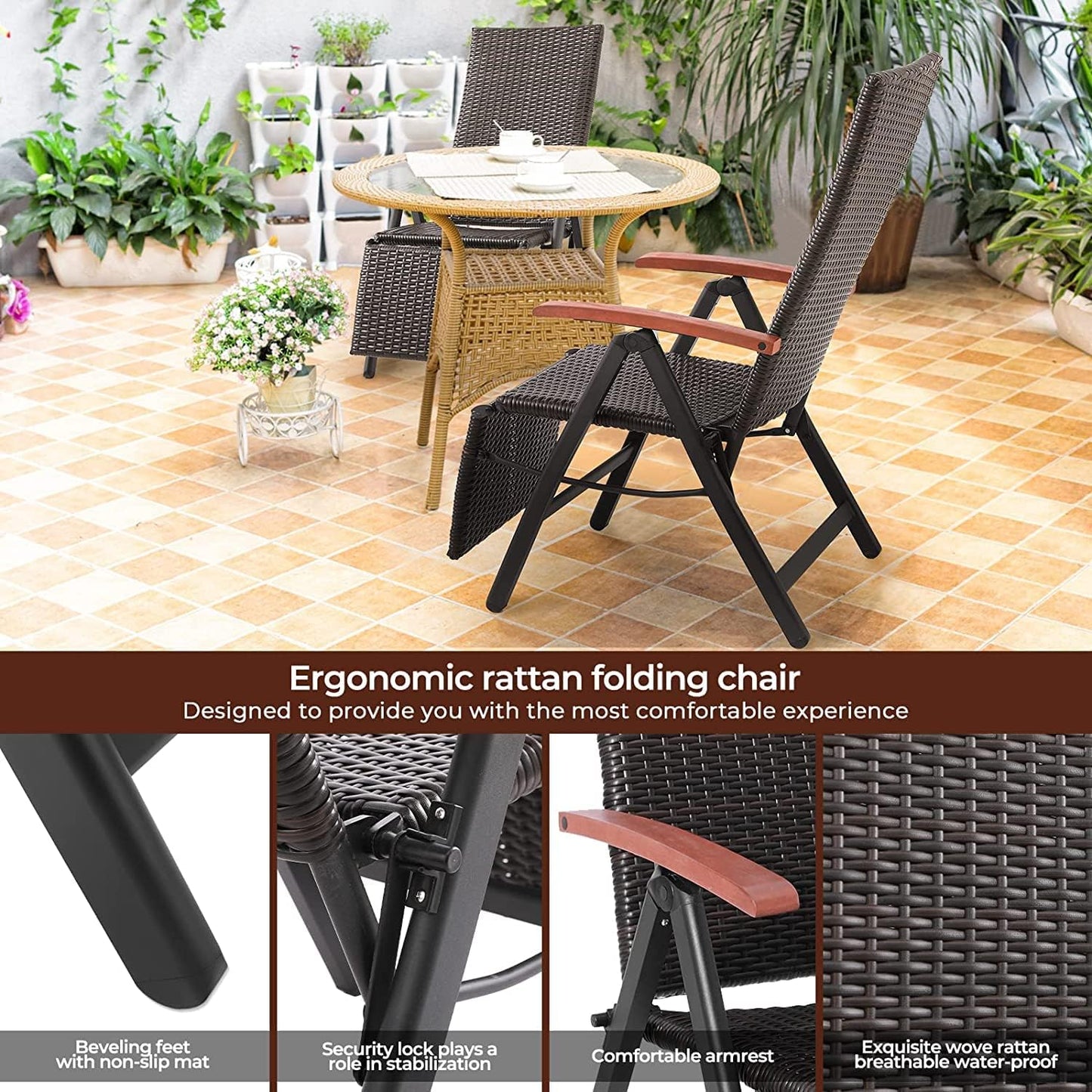 Rattan Folding Chair