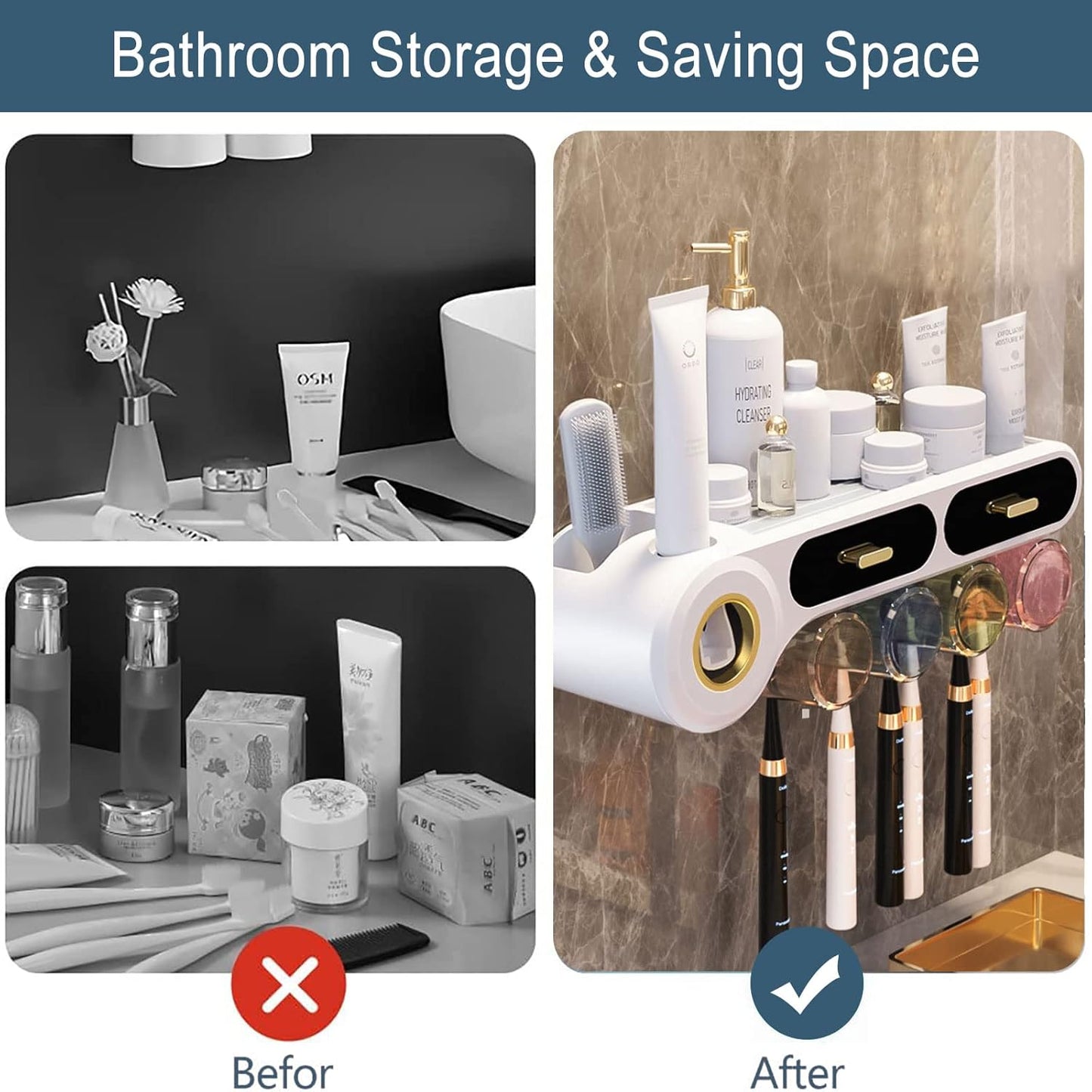 wall-mounted automatic toothpaste dispenser