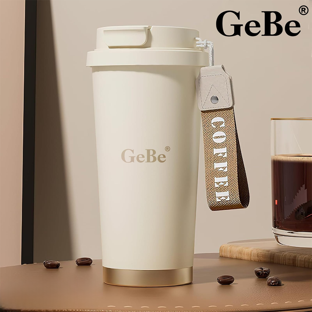 GeBe® Insulated Travel Mug with Dual-Use Lid