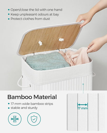 SONGMICS Bamboo Laundry Basket