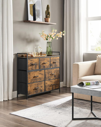 SONGMICS 7 Fabric Drawers with Handles Cabinet