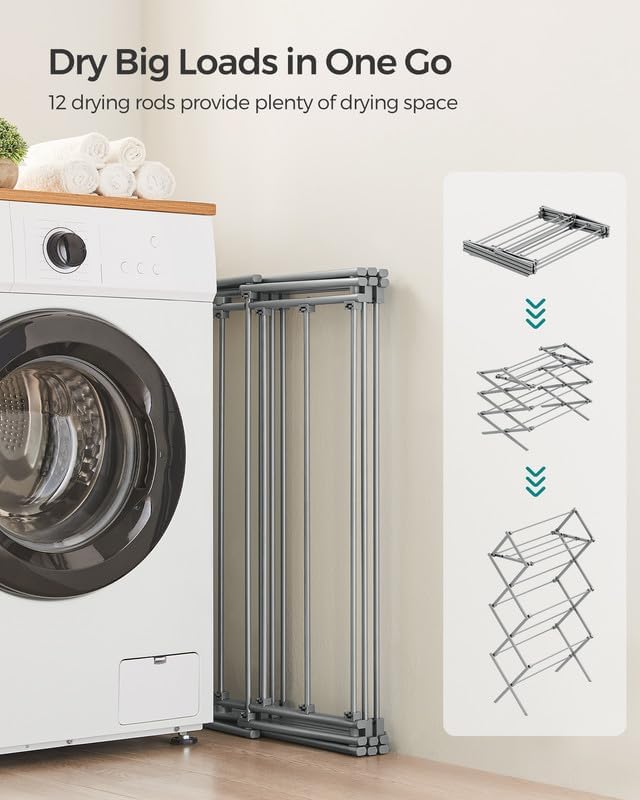 SONGMICS Foldable Clothes Drying Rack ULLR770G01