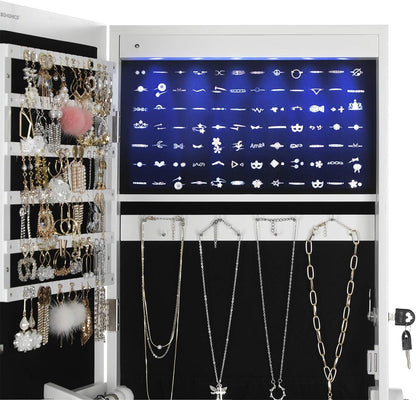 SONGMICS LED Jewelry Cabinet