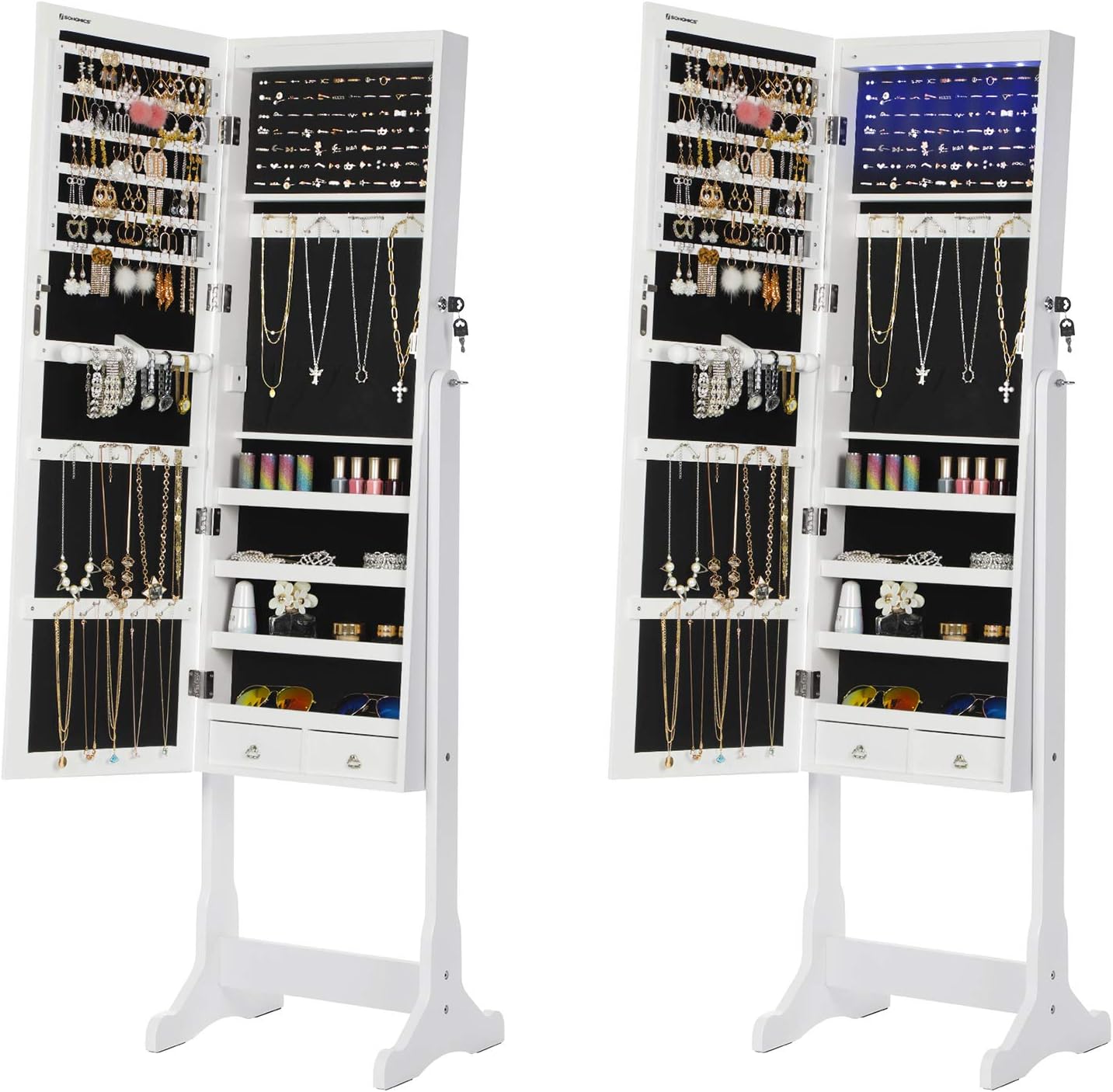 SONGMICS LED Jewelry Cabinet