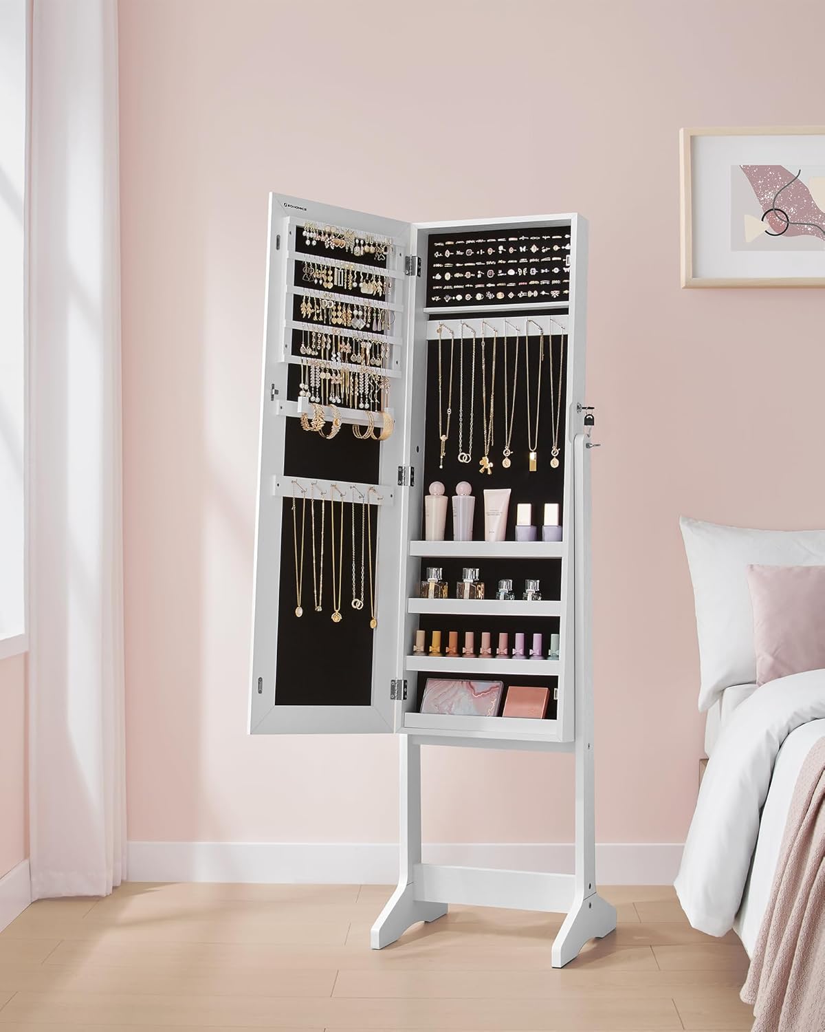 SONGMICS Mirror Jewellery Cabinet