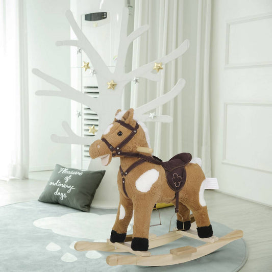 WOLTU Rocking Horse Rocking Animal Baby Toy with Animal Sounds and Handles