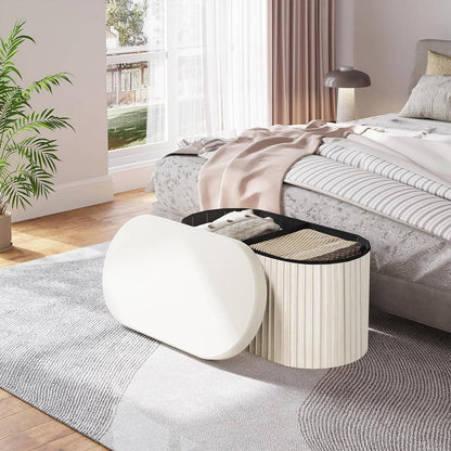 WOLTU Footstool with Storage