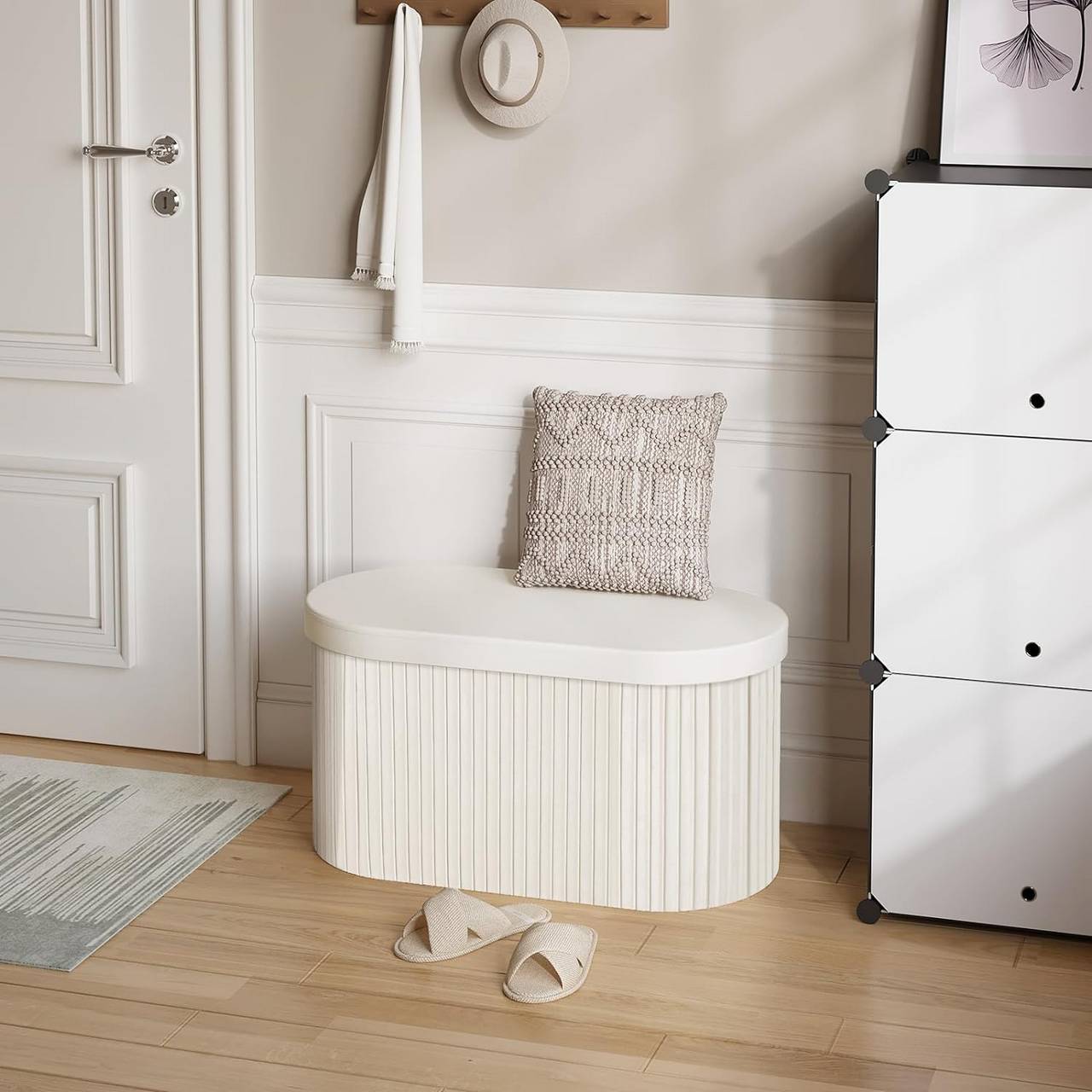 WOLTU Footstool with Storage
