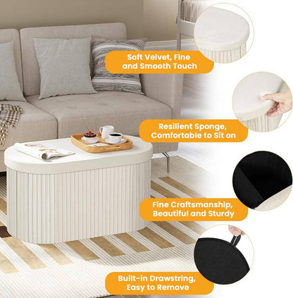 WOLTU Footstool with Storage