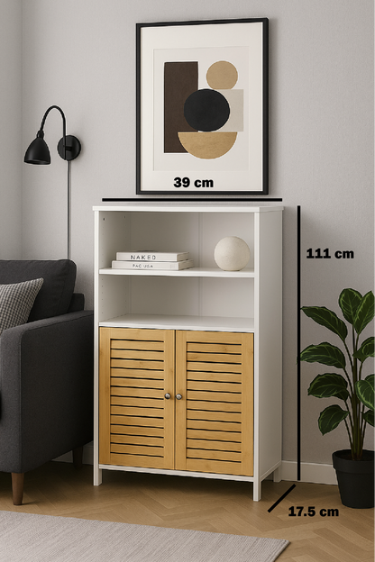 Cabinet with bamboo doors