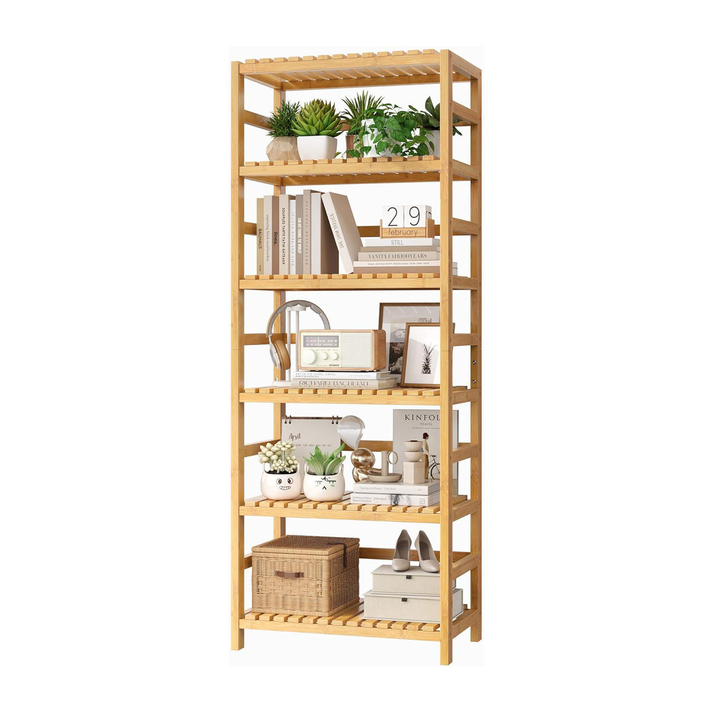 6-Tier Bamboo Shelf