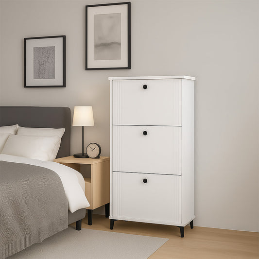 Modern Triple Drop-Down Shoe Cabinet