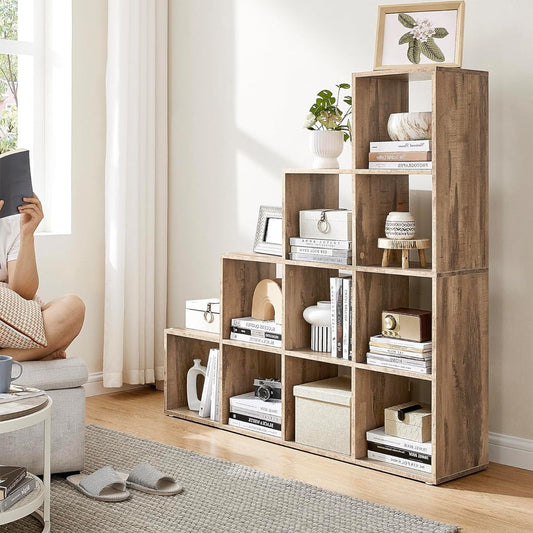 VASAGLE 10-Cube Bookcase, Bookshelf