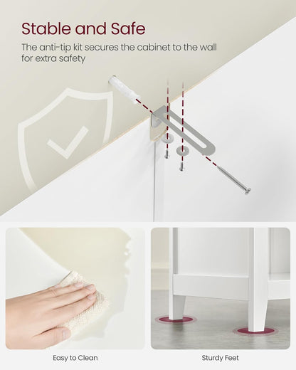 VASAGLE Bathroom Cabinet UBBC545W02