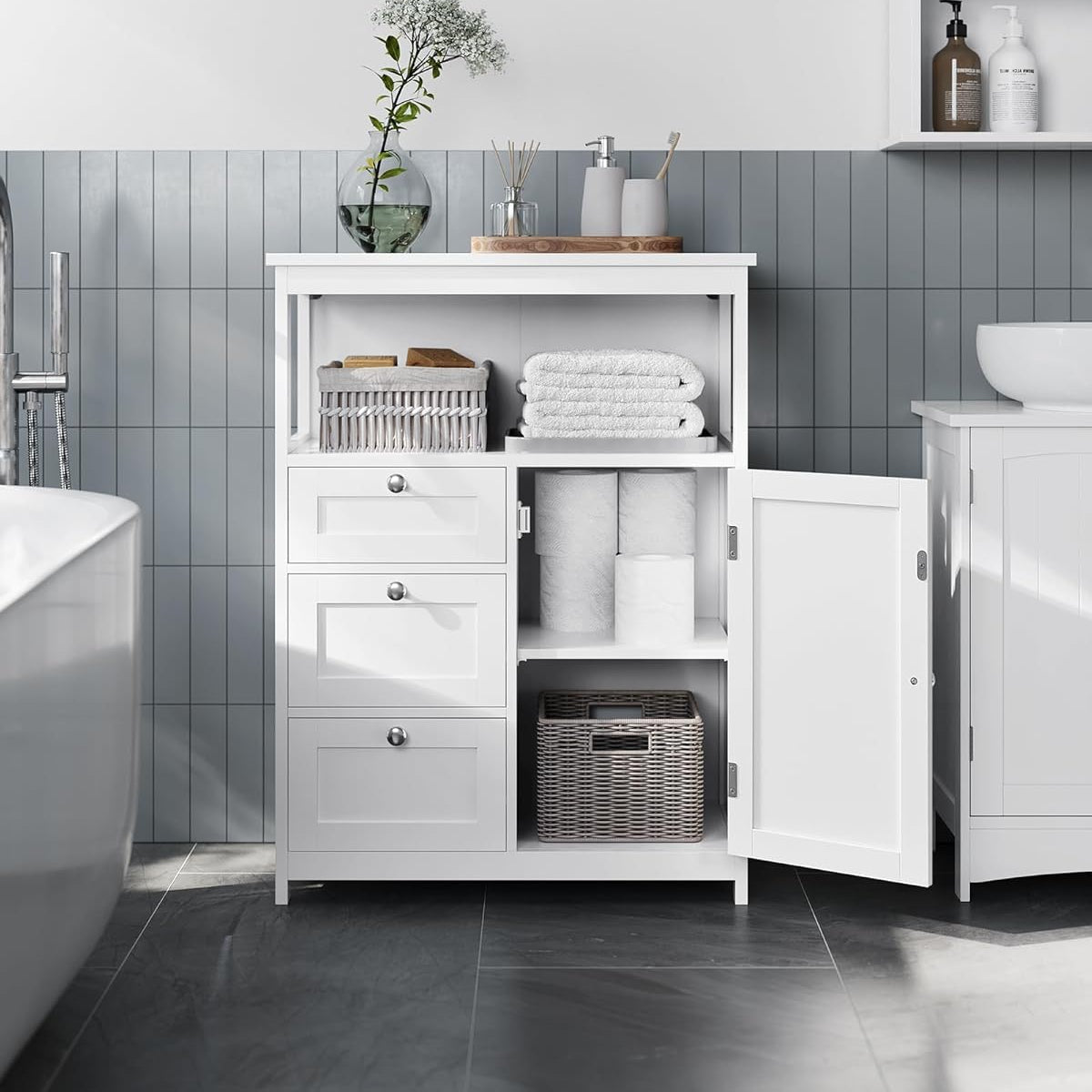 VASAGLE Bathroom Floor Storage Cabinet UBBC542P31V1