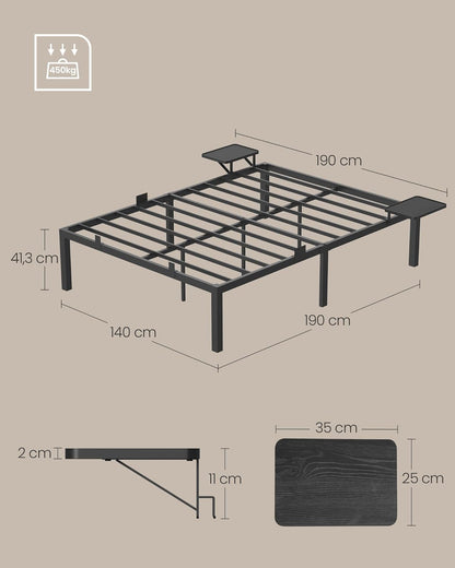 VASAGLE Metal Double Bed