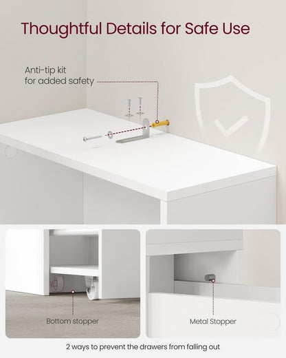 VASAGLE Slim Bathroom Storage Cabinet UBBK567T14