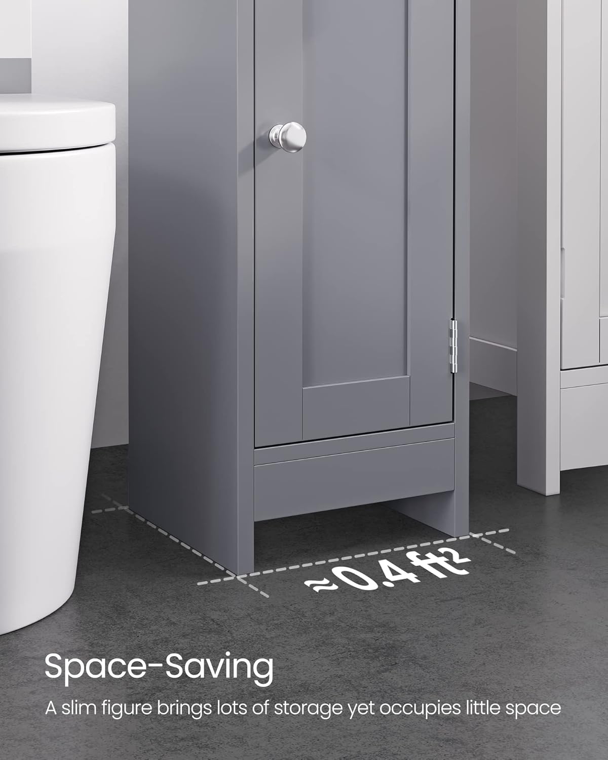 VASAGLE Small Bathroom Storage Corner Floor Cabinet bbc310p36