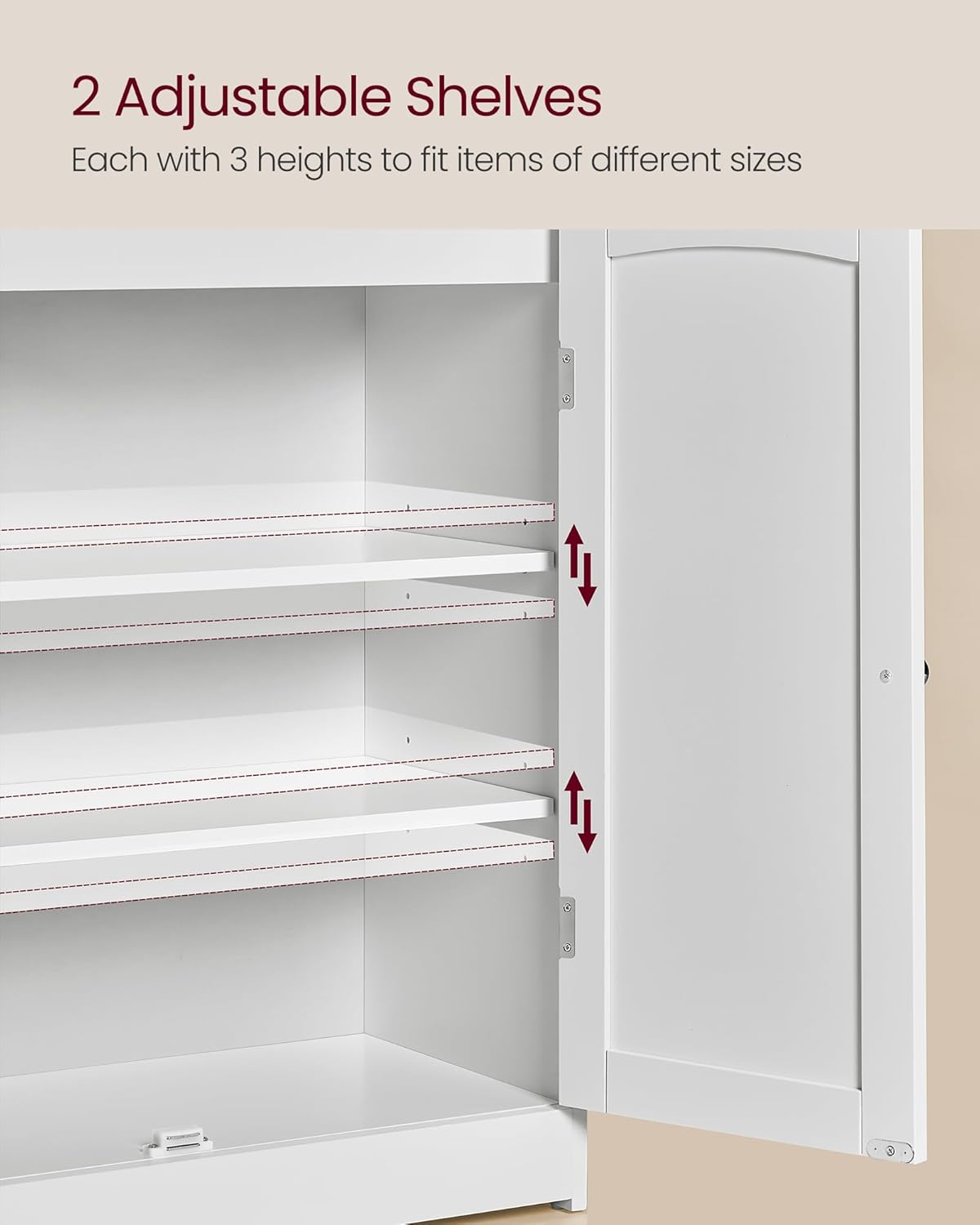 VASAGLE Bathroom Storage Cabinet UBBC770W01