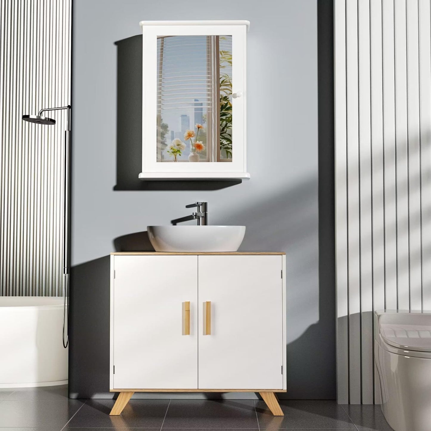 Bathroom Cabinet with Mirror