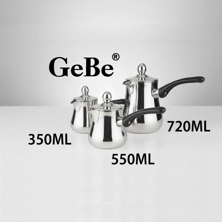 GeBe Stainless Steel Turkish Coffee Pot Set