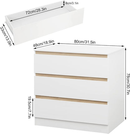 WOLTU Changing Table with 3 Drawers WT003