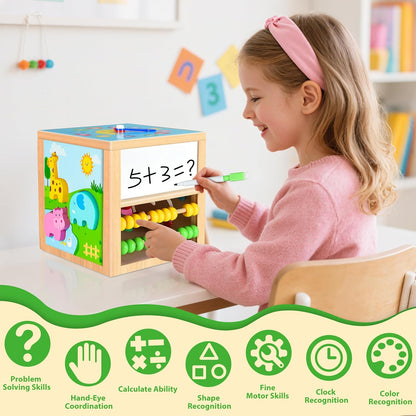 Wooden Activity Cube