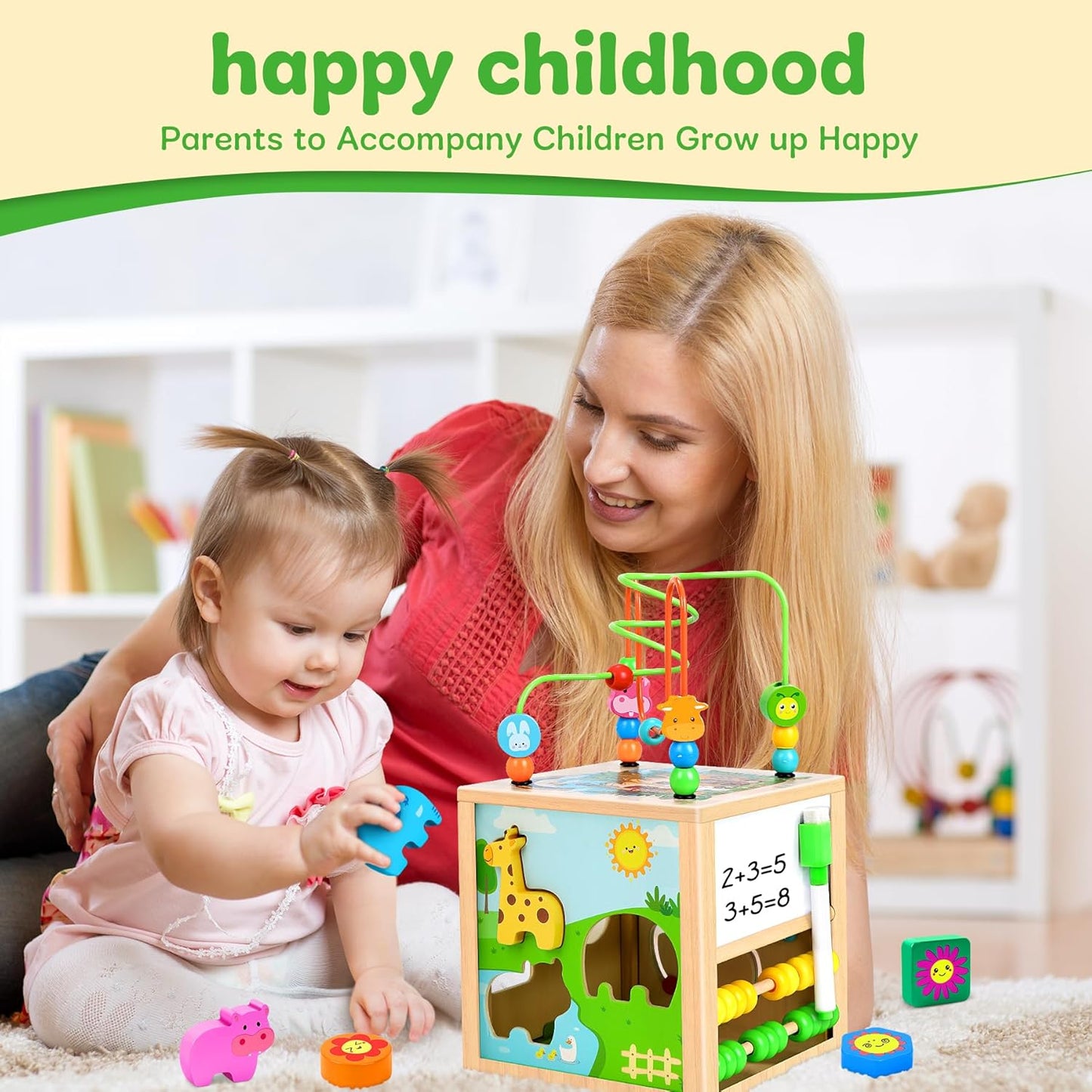 Wooden Activity Cube