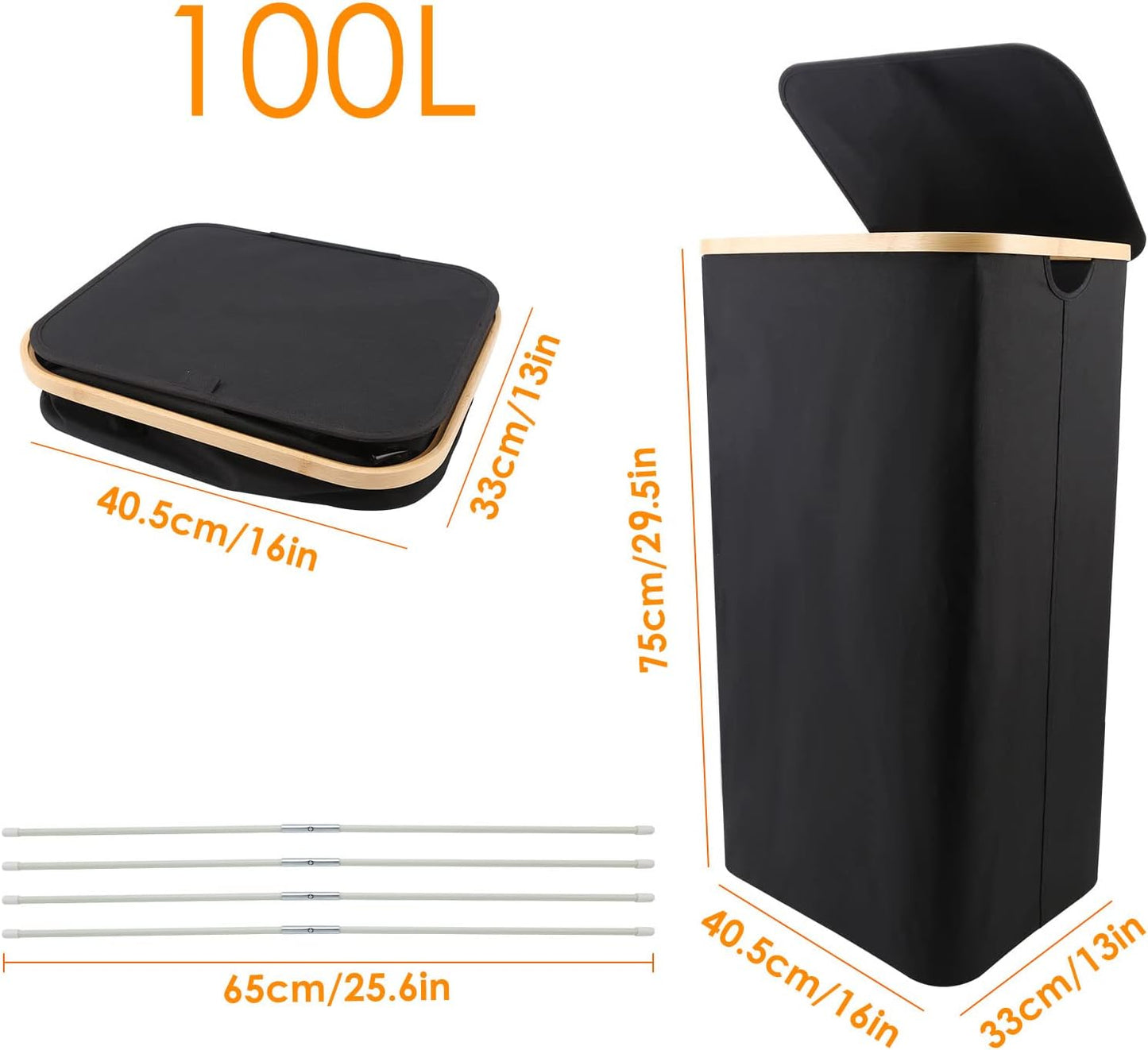 Laundry Basket with Lid