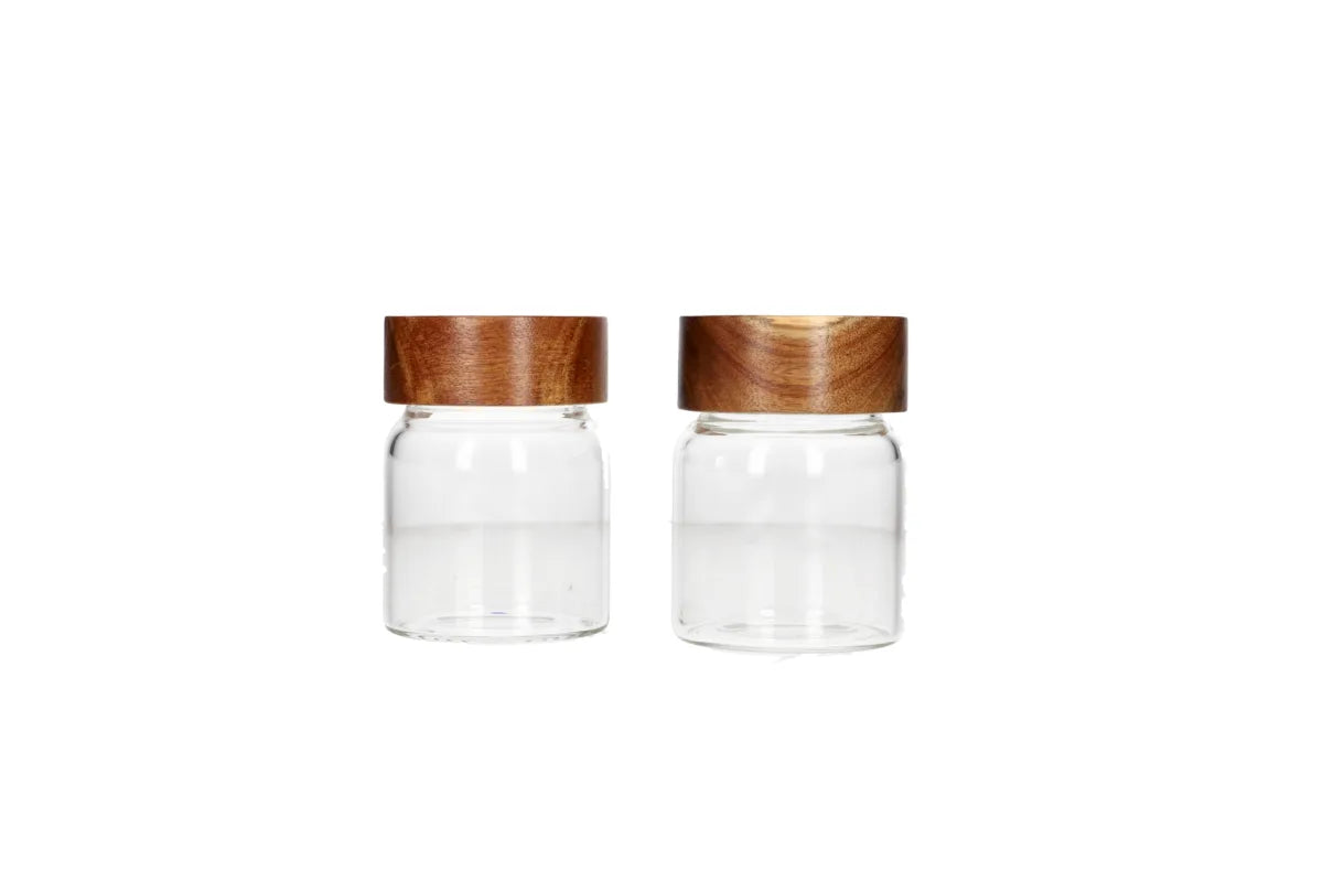 Danny home Borosilicate Sealed Glass Jar Set of 2
