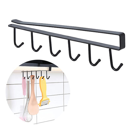 Metal 6 Hook Rail
