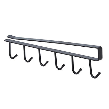 Metal 6 Hook Rail
