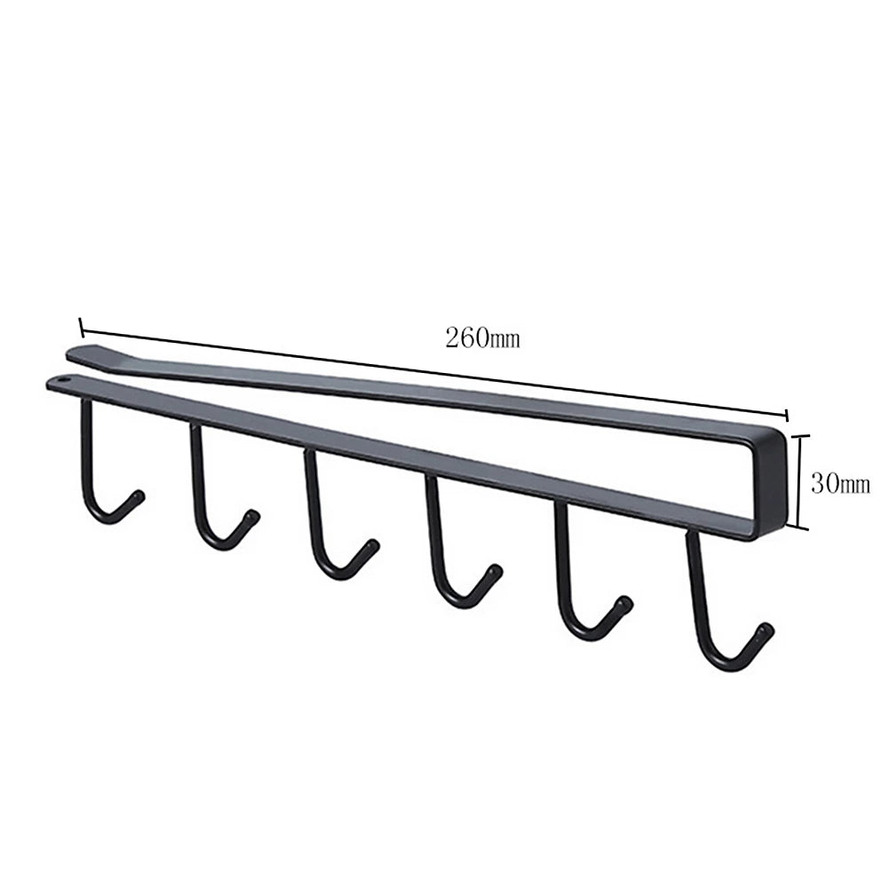Metal 6 Hook Rail