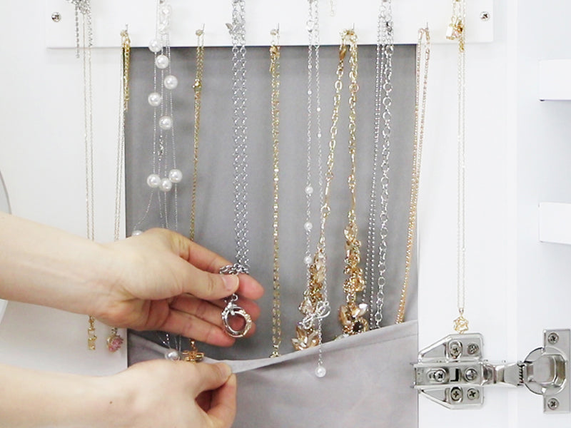 LED Jewelry Armoire Cabinet – Wall or Door Mounted