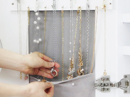 LED Jewelry Armoire Cabinet – Wall or Door Mounted