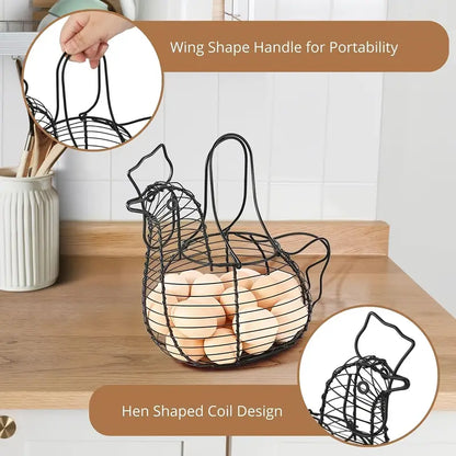 Chicken-Shaped Wire Basket