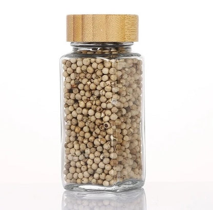 Set of 24 Spice Jars with Airtight Bamboo Lids