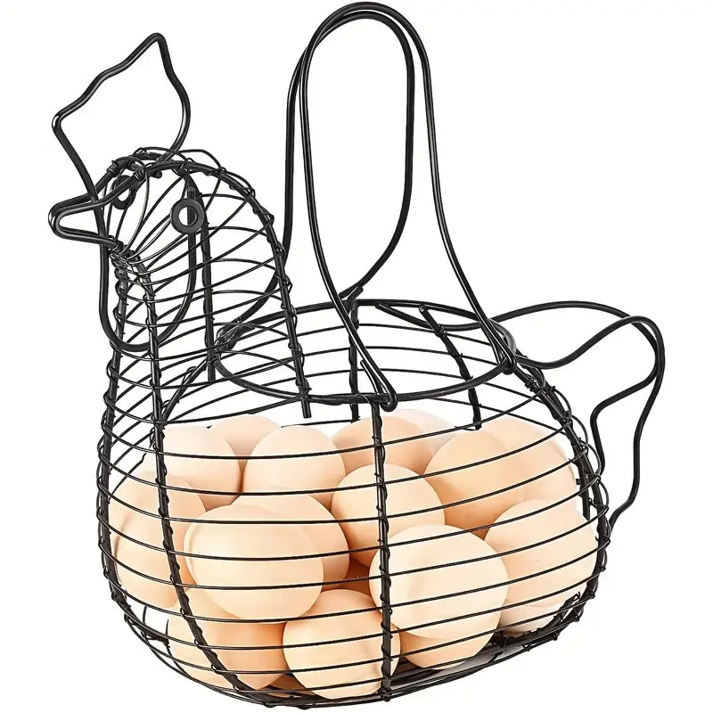 Chicken-Shaped Wire Basket