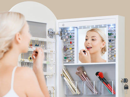 LED Jewelry Armoire Cabinet – Wall or Door Mounted