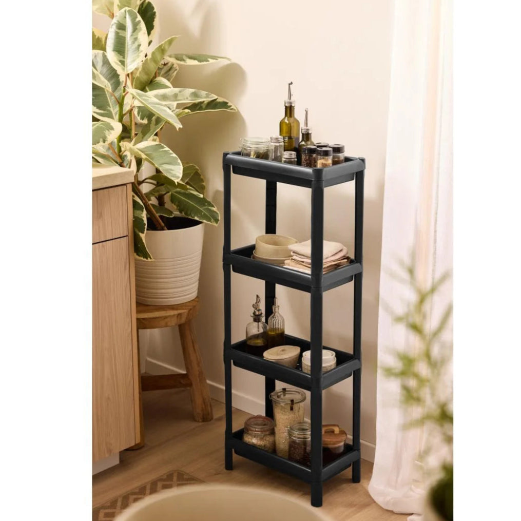 LIVARNO home 4-Tier Plastic Utility Shelving Unit