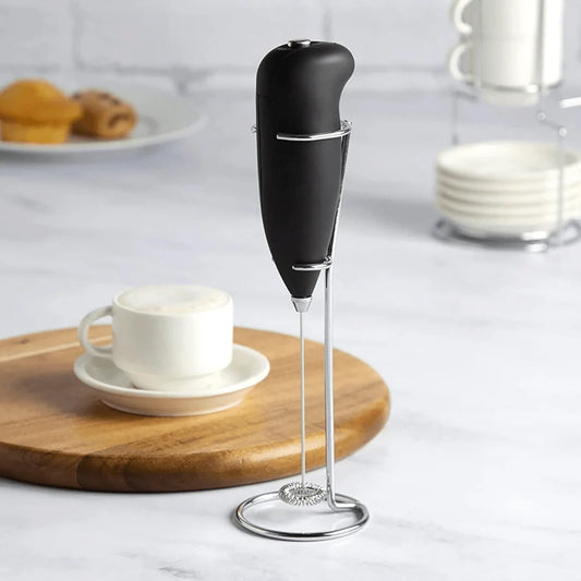 Handheld Milk FROTHER For Kitchen With Steel Stand
