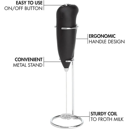 Handheld Milk FROTHER For Kitchen With Steel Stand
