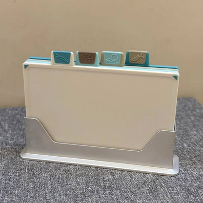 4-Piece Chopping Board Set with Storage Stand